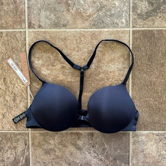Skims Ultimate Front Close Push Up Bra Onyx Size 36A - Picture 4 of 11
